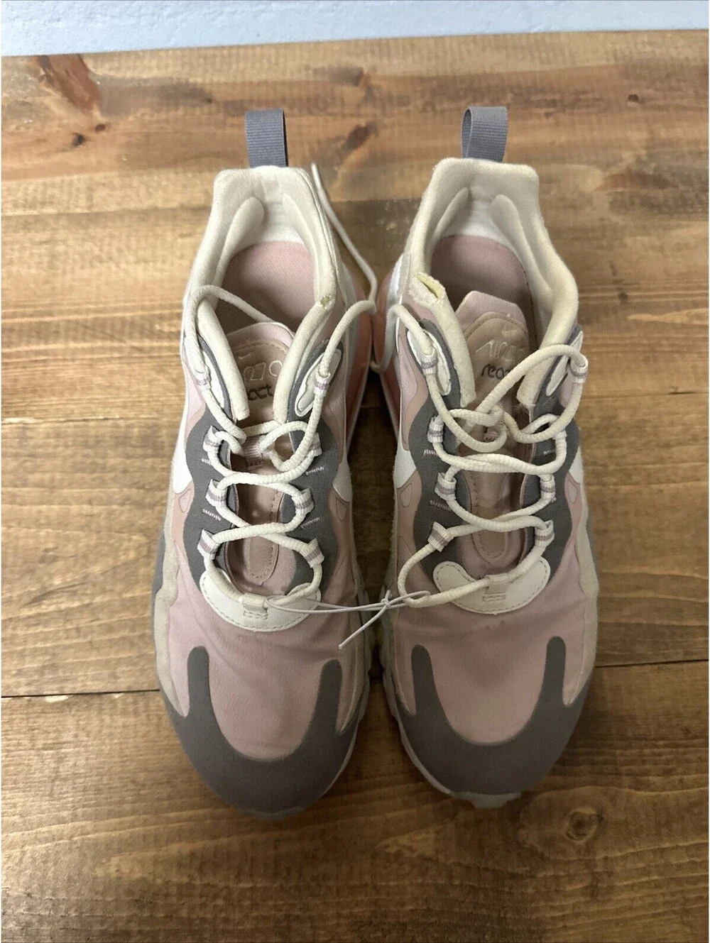 Nike Air Max 270 React Plum Chalk White Pink Womens 8 Running Shoes CI3899-500